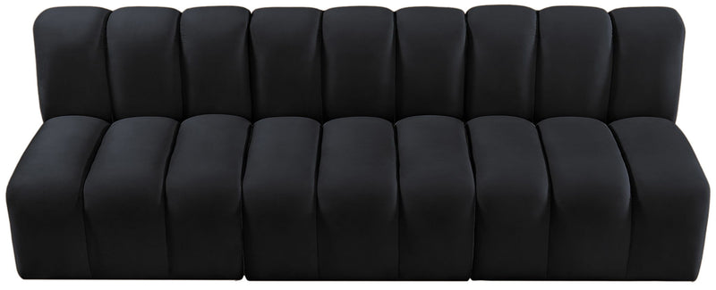 Arc - Velvet 3 Piece Modular Straight Sofa