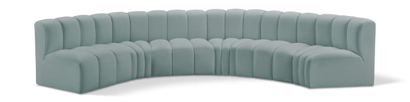 Arc - Faux Leather 6 Piece U-Shaped Modular Sofa
