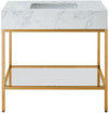 Marmo - Engineered Marble Bathroom Vanity With Gold Base