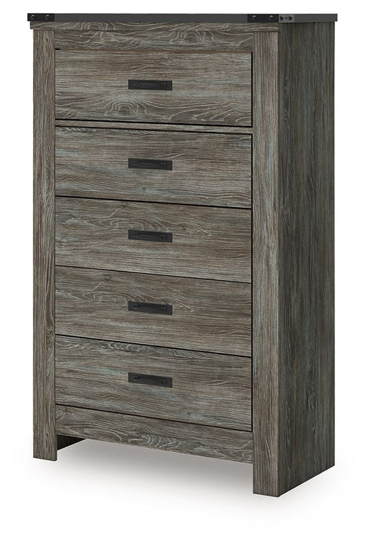 Frandern - Gray - Five Drawer Chest