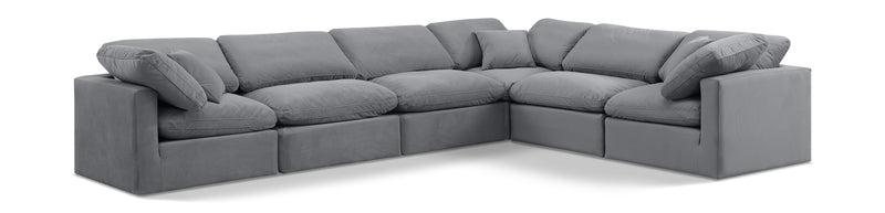 Indulge - Velvet 6 Piece Modular Corner Sectional