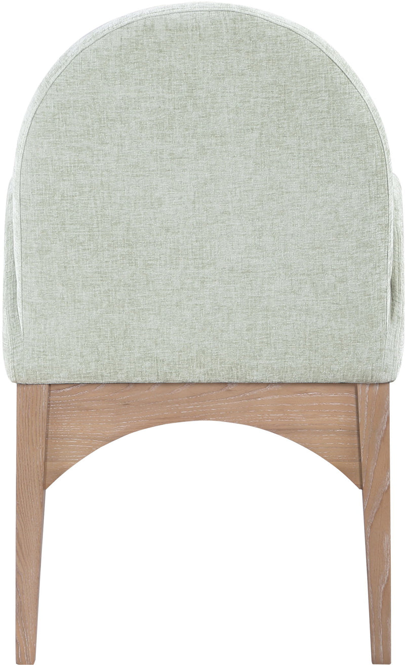 Waldorf - Chenille Dining Arm Chair With Natural Legs