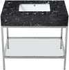 Marmo - Engineered Marble Bathroom Vanity With Chrome Base