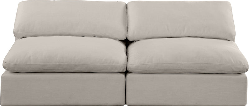 Comfy - Linen Modular Armless Sofa 2 Seats