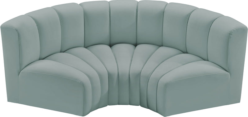 Arc - Faux Leather 3 Piece Modular U-Shaped Sofa