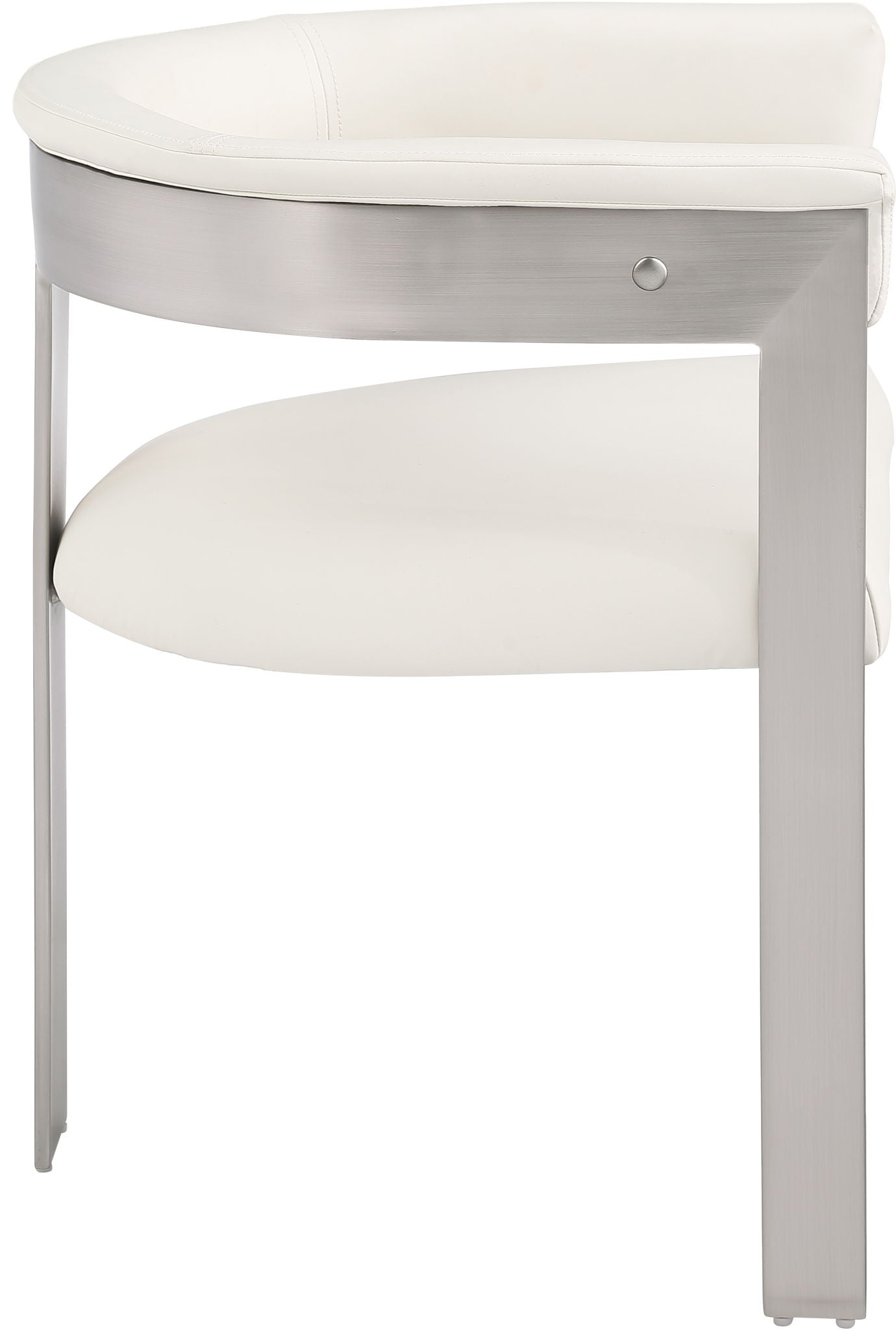 Romeo - Faux Leather Dining Chair With Silver Base (Set of 2)