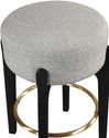 Torino - Backless Counter Stool With Brushed Black Base (Set of 2)