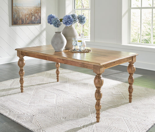 Rybergston - Light Brown - Rectangular Dining Room Table