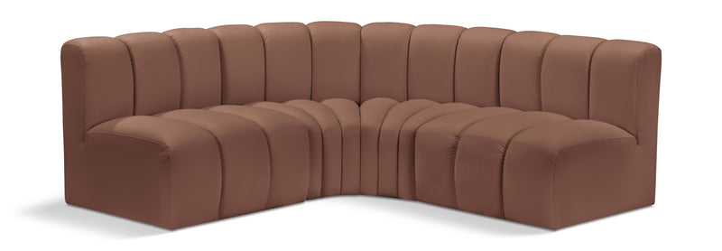 Arc - Faux Leather 4 Piece Corner Modular Sofa