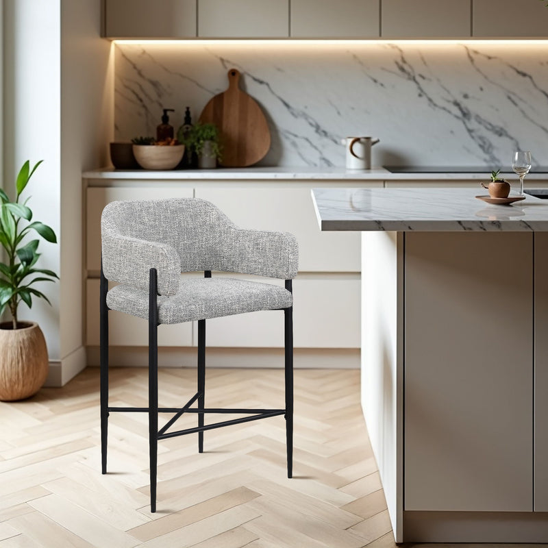 Dame - Fabric Upholstered Counter Stool (Set of 2)