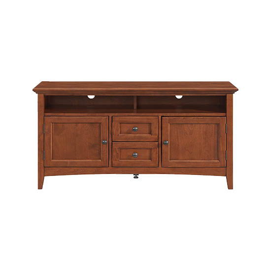McKenzie - 54" W Sound Bar Media Console - Glazed Antique Cherry