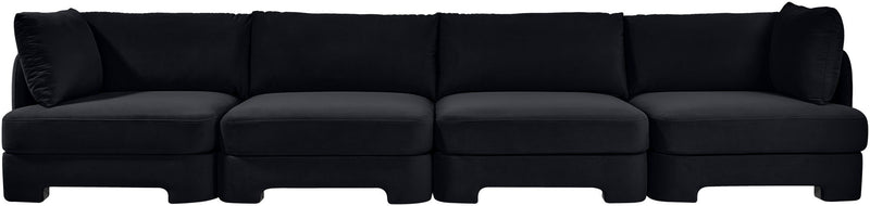 Hammond - Velvet Performance Fabric Upholstered 4 Piece Sofa