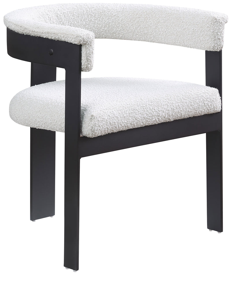 Romeo - Boucle Dining Chair With Black Base (Set of 2)