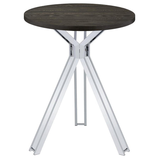 Edgerton - Round Pub Height Bistro Bar Table - Dark Oak