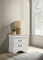 Louis Philippe - 2-Drawer Nightstand Bedside Table - White