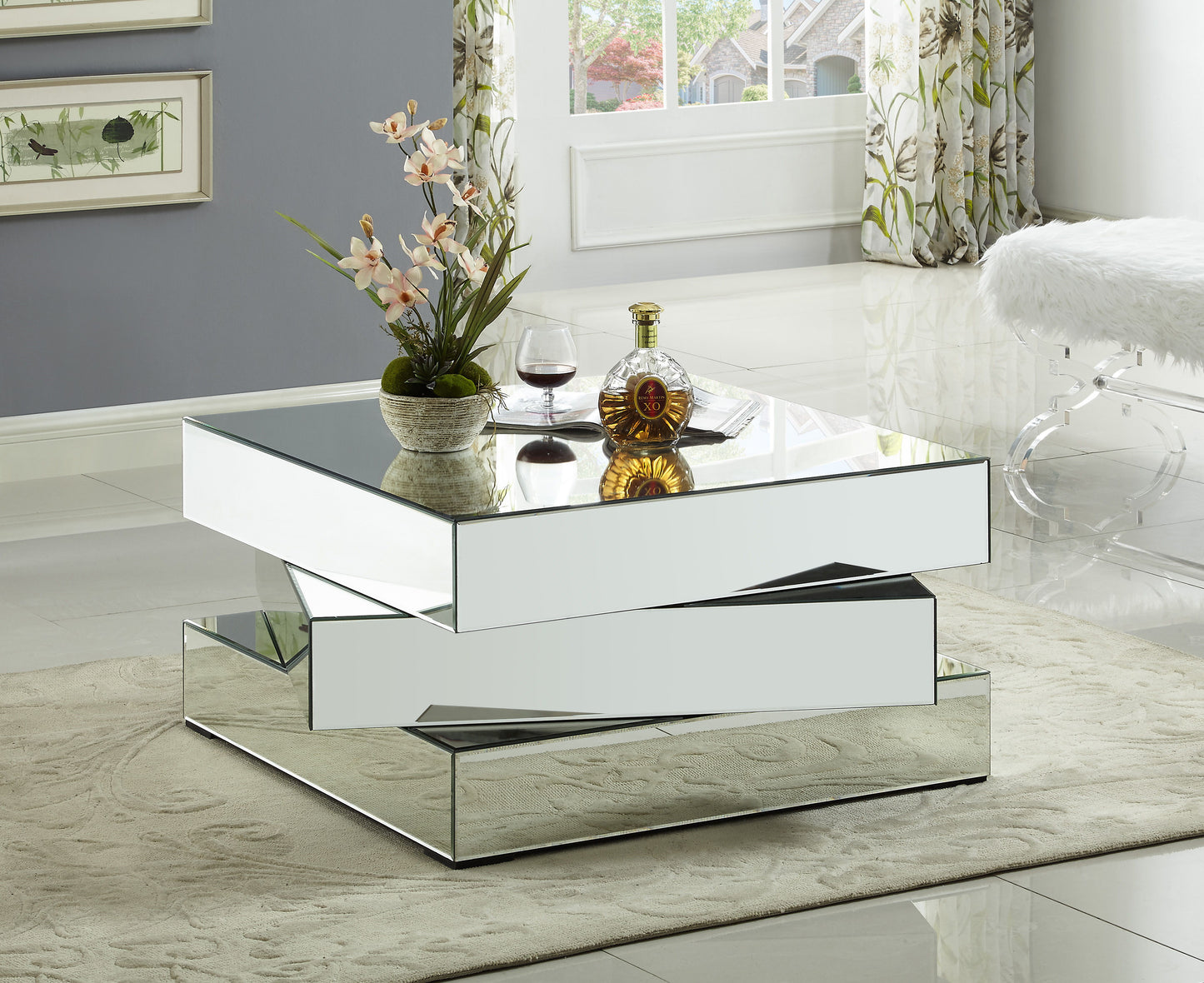 Haven - Coffee Table - Pearl Silver