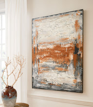 Carmely - Gray / White/orange - Wall Art