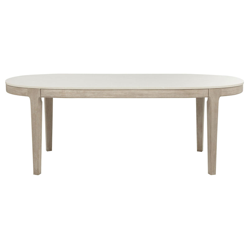 Lucaire 84-inch Cultured Marble Top Dining Table Honed Cream