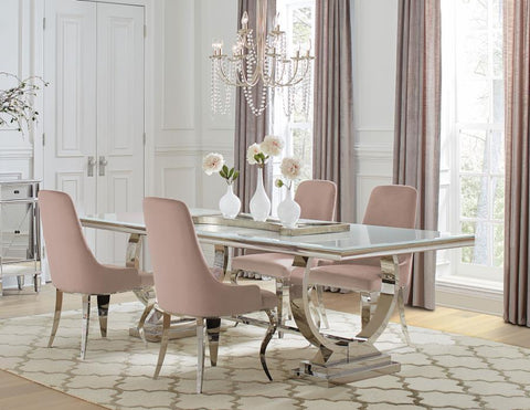 Pink / 5 Pc. Table, 4 Chairs