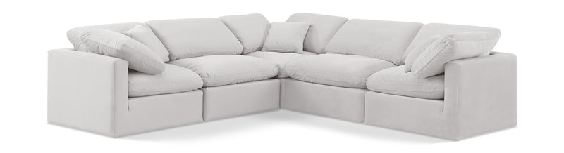 Indulge - Velvet 5 Piece Modular Corner Sectional