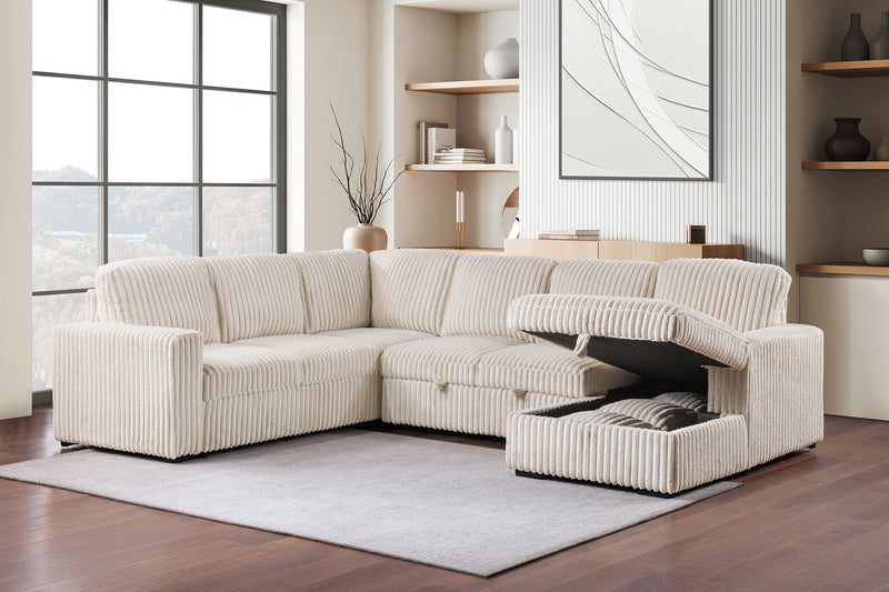 Devonshire Pull-Out Sleeper Sectional Sofa