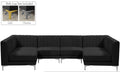 Alina - Modular Sectional 6 Piece - Black - Fabric