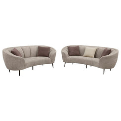 Ellorie - Upholstered Curved Sofa Set