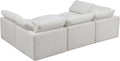 Plush - Velvet Standart Comfort Modular Sectional 6 Piece - Cream - Modern & Contemporary