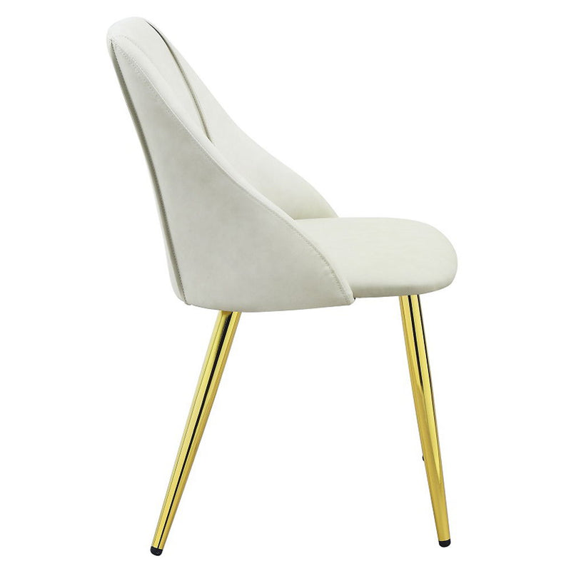 Gaines - Side Chair (Set of 2) - White Synthetic Leather