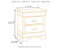 Alisdair - Reddish Brown - Two Drawer Night Stand