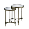 Aditya - Nesting Table - Mirrored & Antique Brass