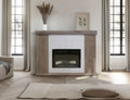 Natural Parota - Electric Fireplace - Dark Brown