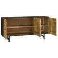 Aminah - 3-Door Wooden Accent Cabinet - Natural And Black