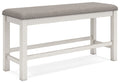 Robbinsdale - Antique White - Dbl Counter Height Upholstered Dining Bench