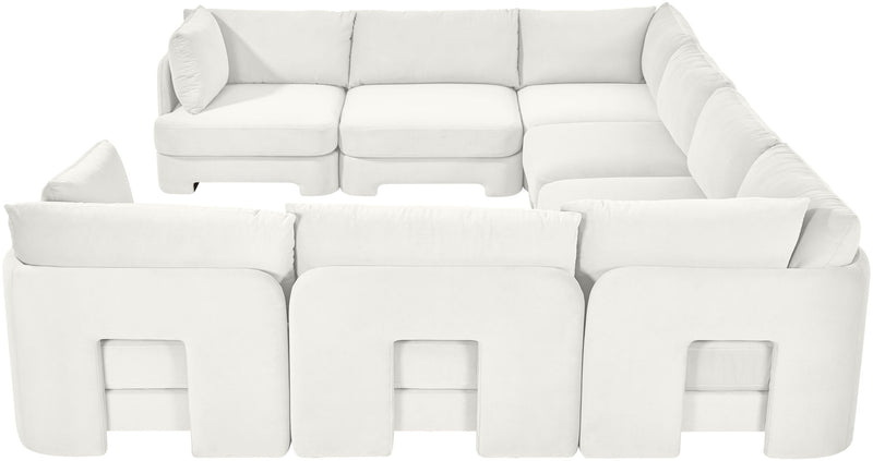 Hammond - Velvet Performance Fabric Upholstered 8 Piece U-Shaped Sectional