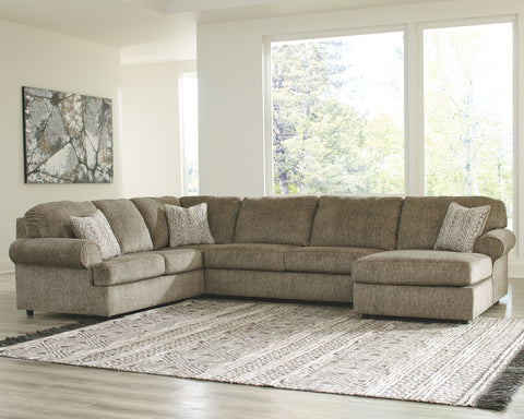 Dark Brown / 3 Pc. Right-Arm Facing Sectional