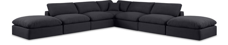 Comfy - 7 Piece Linen Modular Corner Sectional