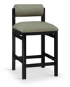 Roundhill - Faux Leather Counter Stool - Black Frame