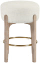 Torino - Backless Counter Stool With Brushed Natural Base (Set of 2)