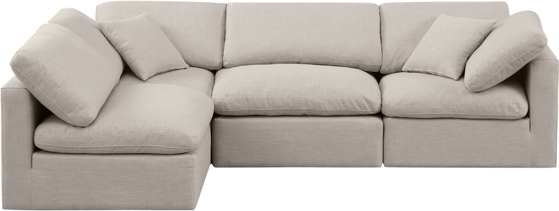 Indulge - Linen 4 Piece Modular Sectional