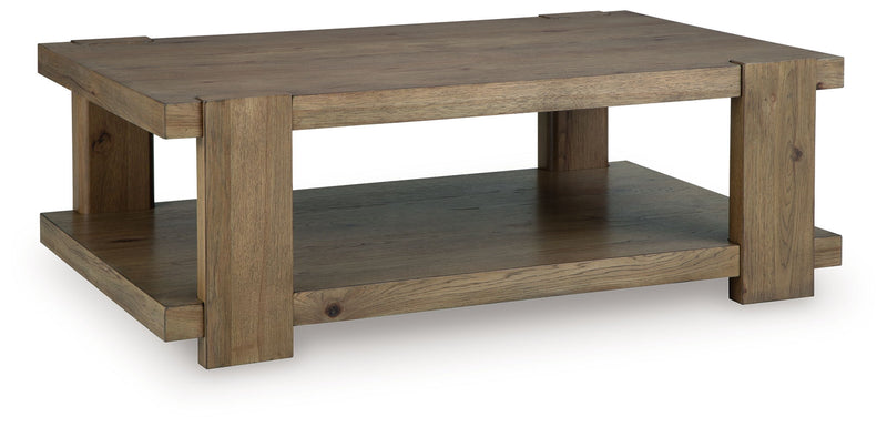 Flangren - Rectangular Cocktail Table - Light Brown