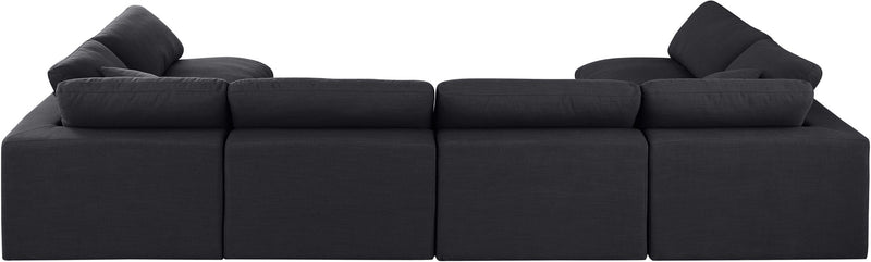 Comfy - 6 Piece Linen Modular Armless Sectional