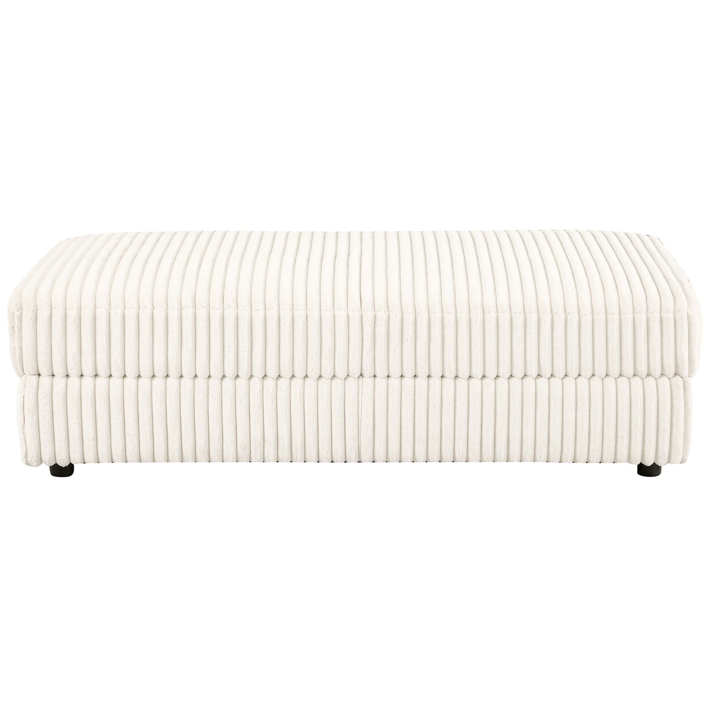 Emberson - Upholstered Rectangular Storage Ottoman - Ivory