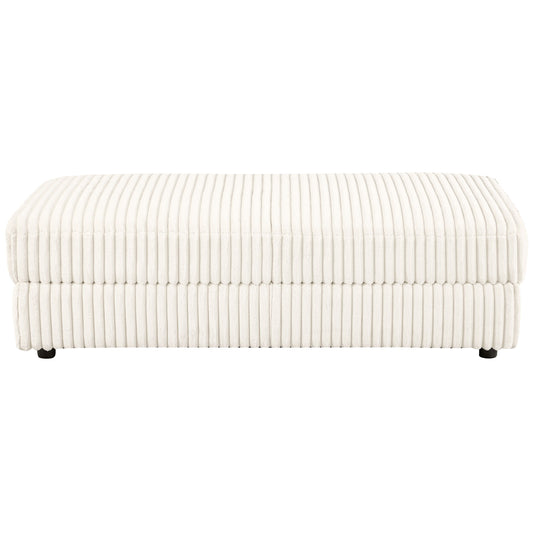 Emberson - Upholstered Rectangular Storage Ottoman - Ivory