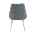 Laela - Side Chair (Set of 2) - Light Blue Boucle & White Finish