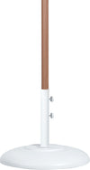 Fiji - Aluminum Patio Umbrella With Round White And Teak Base