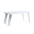 Acme - Coffee Table - White & Chrome Finish