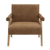 Zoey - Accent Chair - Chocolate Suede & Oak