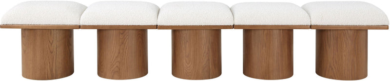 Pavilion - 5 Piece Modular Bench With Walnut Base