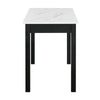 Rylee - Faux Marble Desk - Black / White